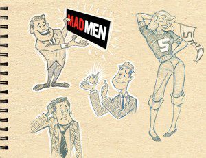 Mid Century Mad Men illustration by Aaron Kirby