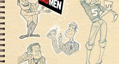 Mid Century Mad Men illustration by Aaron Kirby